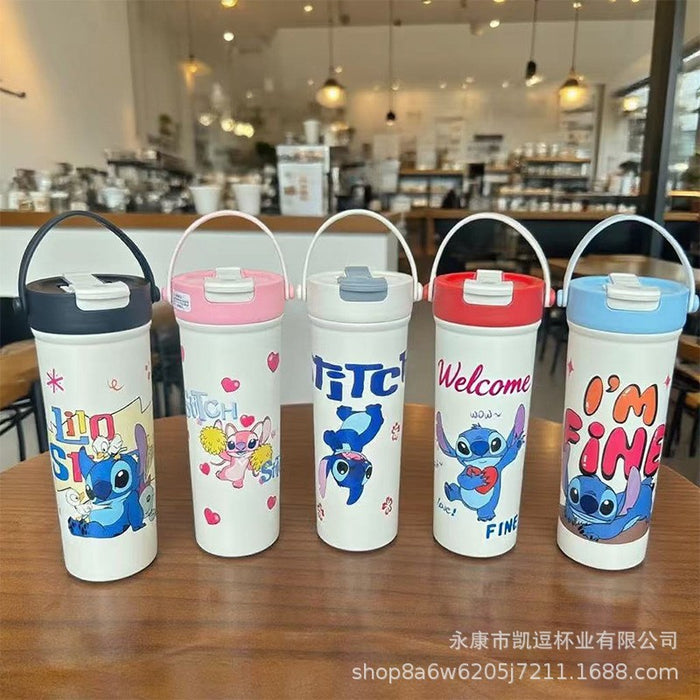 Wholesale Thermos Cup Stainless Steel Bouncing Cup Cute Cartoon Student Water Cup