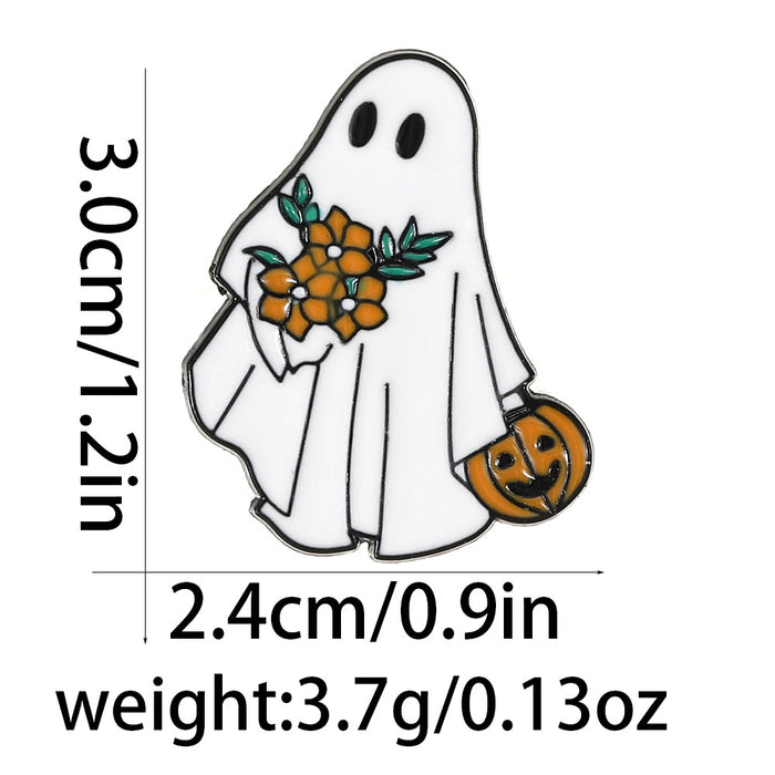 Wholesale  Skull Ghost Tombstone Pumpkin Brooch Pin Creative Alloy Badge Unisex Party Decorative Accessory