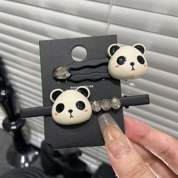 Wholesale  Cute panda bangs clip  clip duckbill clip side clip