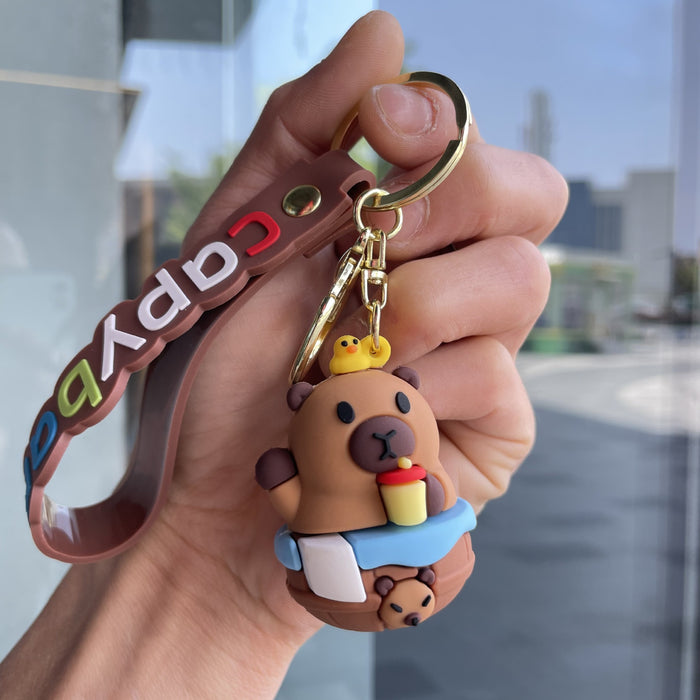 Wholesale Cute cross dressing keychain cartoon figurine pendant couple backpack hanging accessories car keychain wholesale