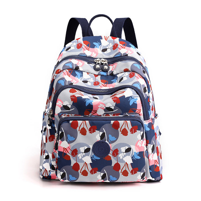 Wholesale Casual large capacity backpack for women fashion printed travel backpack nylon fabric commuter trendy backpack
