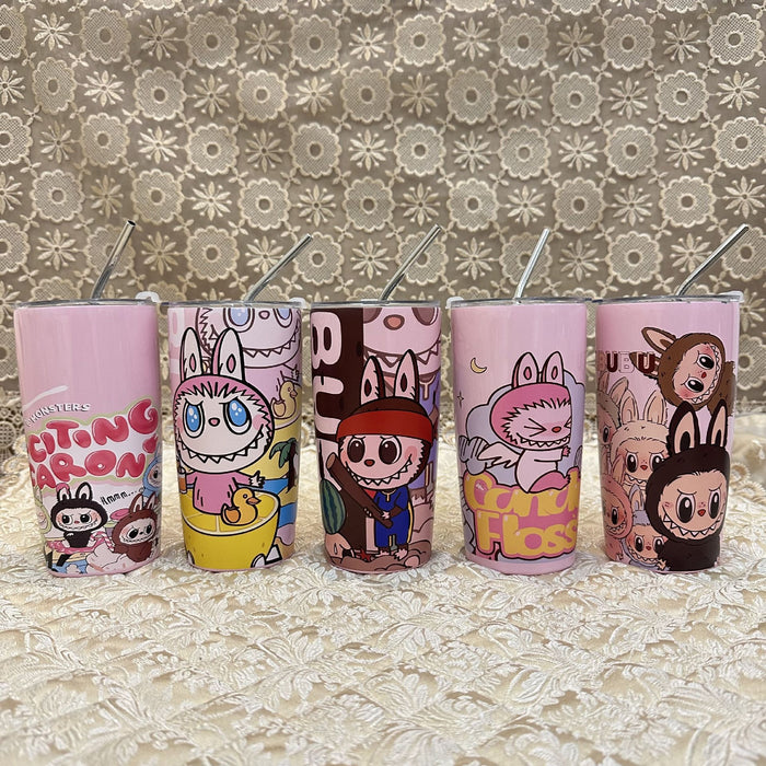 Wholesale 20oz Car Mug Stainless Steel Thermos Cup UV Printed Thermos Cup with Straw