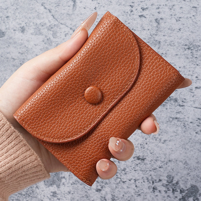Wholesale Fashion PU Leather Wallet with Lychee Pattern Card Holder and Coin Pocket