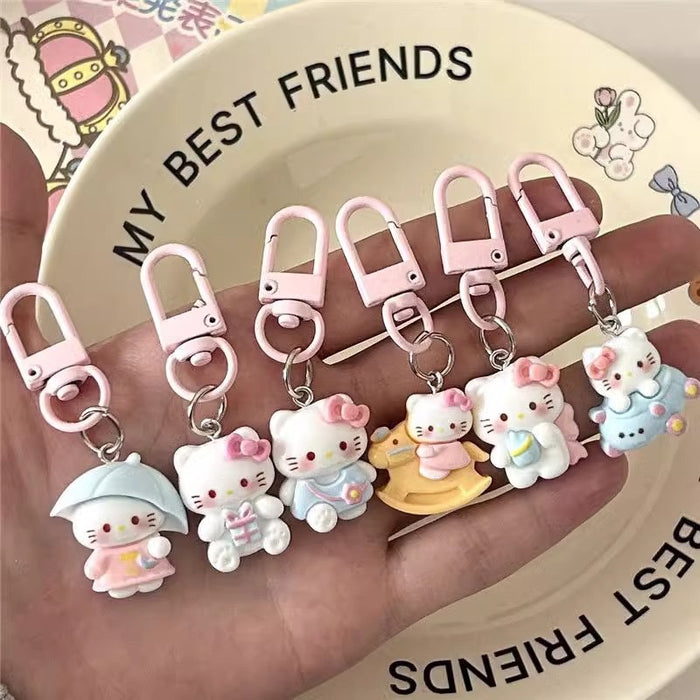 Wholesale Cute Cat Keychain Cartoon Sweet Pendant