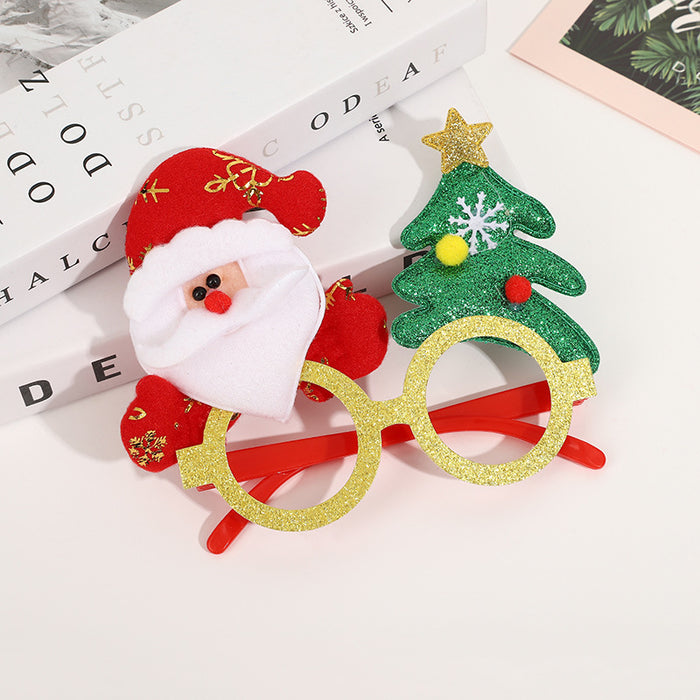 Wholesale Christmas Decoration Glasses Frame Christmas Party Party Creative Glasses Frame Adult Children Christmas Glasses Gift