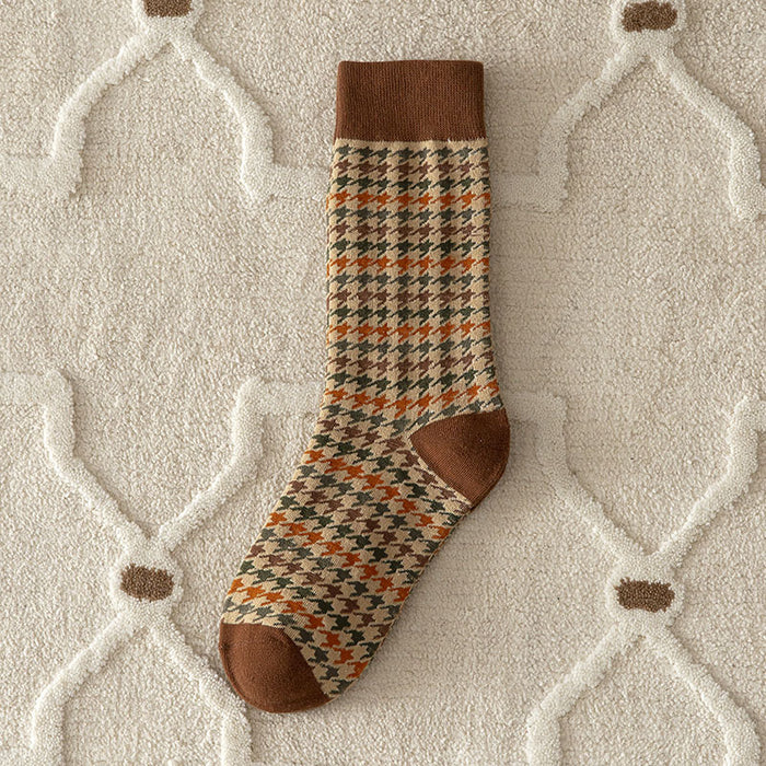 Wholesale Thick socks, mid tube stacking socks, thick retro cotton socks