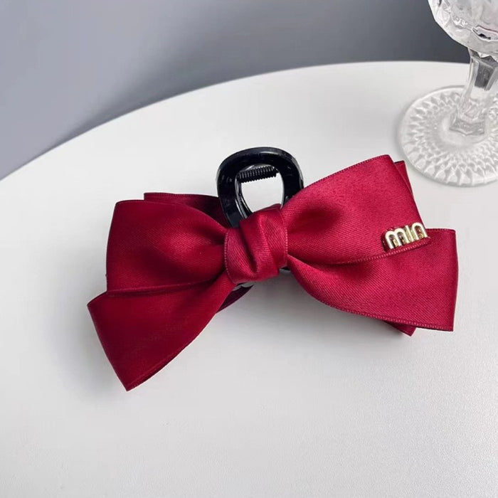 Wholesale  Polka Dot Ponytail Clip for Women Satin Bow Sweet Hair Clip Half-Tied Hair  Clip