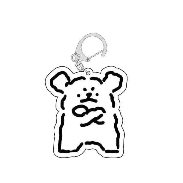 Wholesale cartoon keychain student acrylic pendant cute fun schoolbag pendant