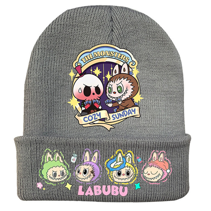 Wholesale   knitted hat autumn and winter new wool hat adult outdoor warm hat cross-border cartoon cold hat