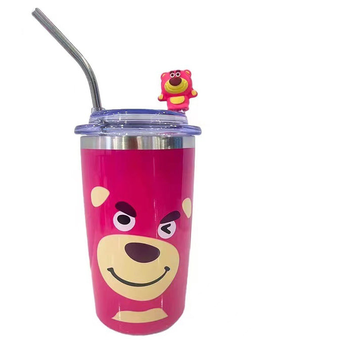 Wholesale Bear Thermos Cup Straw Cup Water Cup Coffee Cup Office Cup