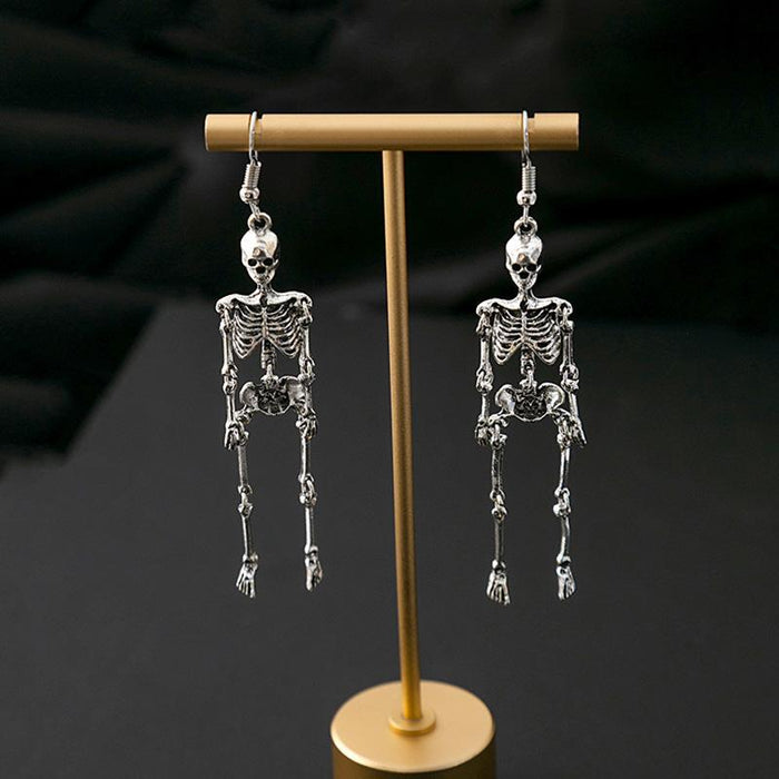 Wholesale Halloween Skeleton Alloy Earrings JDC-ES-ZhuiW001