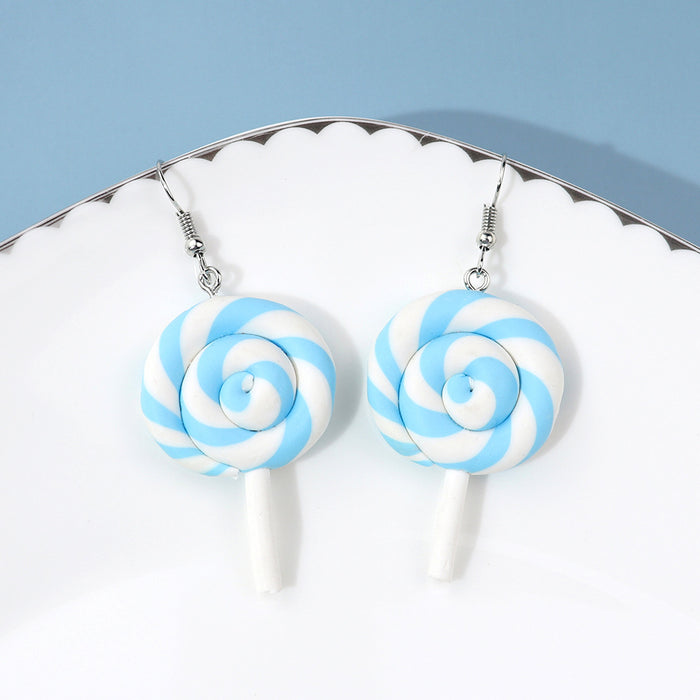 Wholesale Cartoon Clay Lollipop Earrings JDC-ES-niqing034