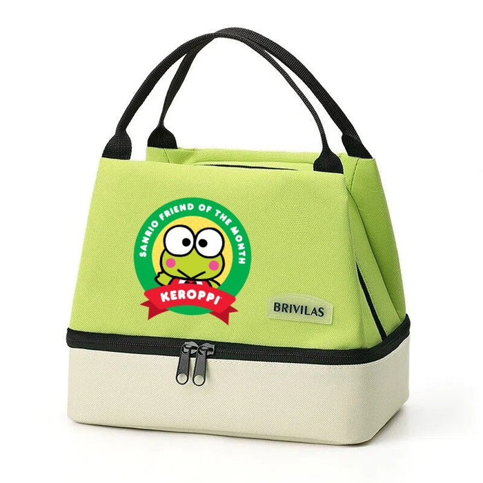 Wholesale Oxford Fabric Insulated Lunch Tote Bag Cute Cartoon Frog Design For Picnic Travel Everyday Use