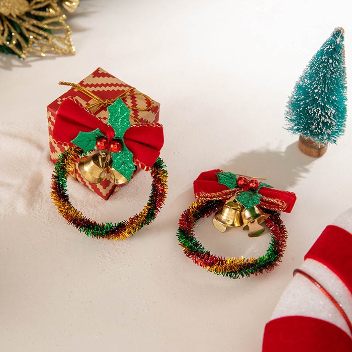Wholesale Christmas tree bow color earrings women' s personality bell Christmas innovative series earrings