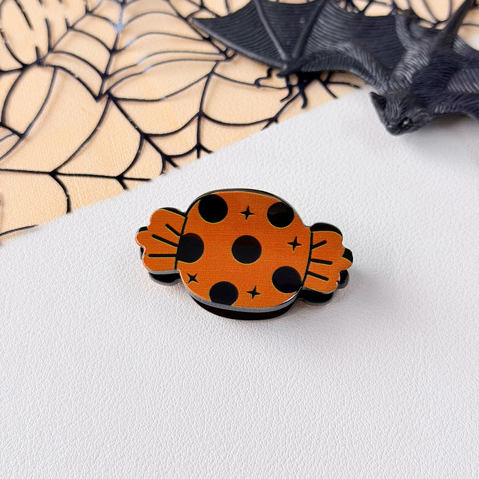 Wholesale Stylish  Hair Clips With Ghost Owl Pumpkin Black Cat Candy Designs Fabric Hair Accessory For Party And Gift Resale