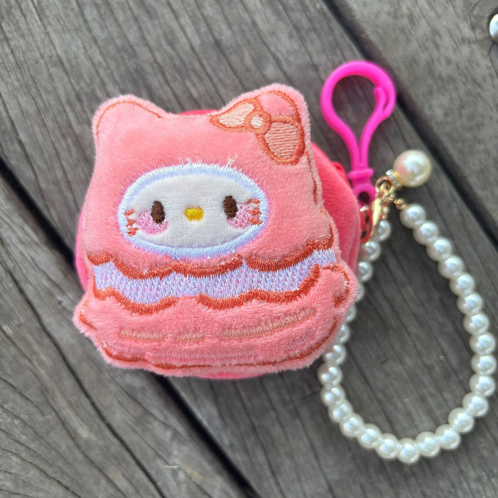 Wholesale Plush Anime Cartoon Round Coin Purse with Bead Chain