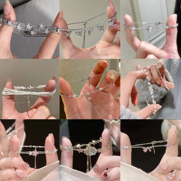 Wholesale Flower butterfly bracelet, light luxury temperament, high-end sense, niche design, versatile star bracelet