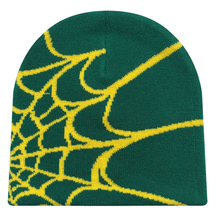 Wholesale Acrylic Spider Web Jacquard Yarn Knitted Hat JDC-FH-Mingw003