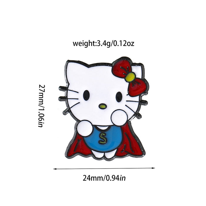 Wholesale Cartoon Cat Brooch Metal Badge Pirate Design Pin Everyday Jewelry Accessory