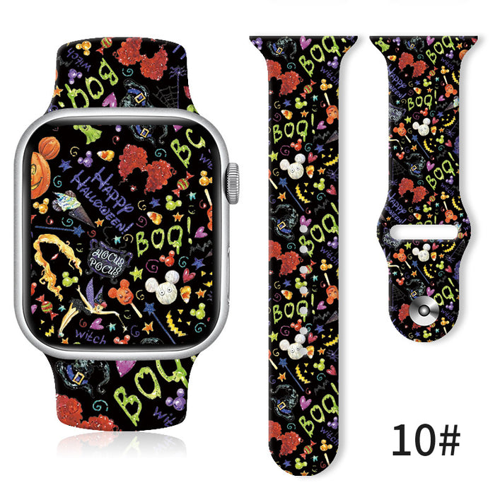 Wholesale Printed Silicone Watch Strap Wristband JDC-WD-NuoQi034