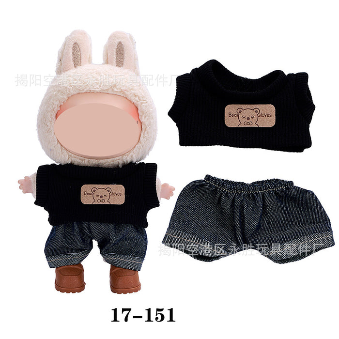 Wholesale 10pcs/set Doll clothes vinyl plush doll can be worn to replace clothes