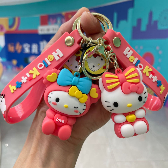 Wholesale Cute keychain cartoon figurine student backpack pendant car keychain small gift