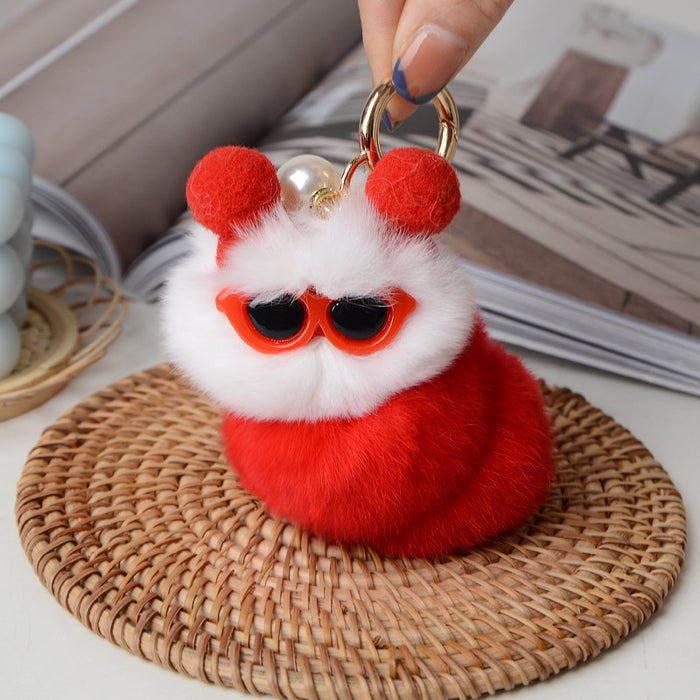 Wholesale Ugly-cute f caterpillar keychain