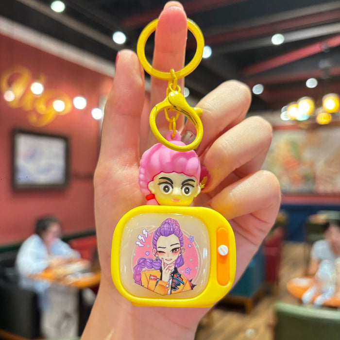 Wholesale Kpop Creative Light-Up TV Keychain