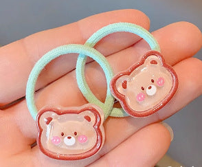 Wholesale Glittery glow-in-the-dark cute princess beaded hair tie