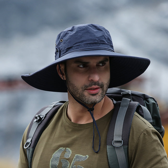 Wholesale Sun protection fisherman hat sunshade summer hat sun hat sports outdoor mountaineering UV protection large brim