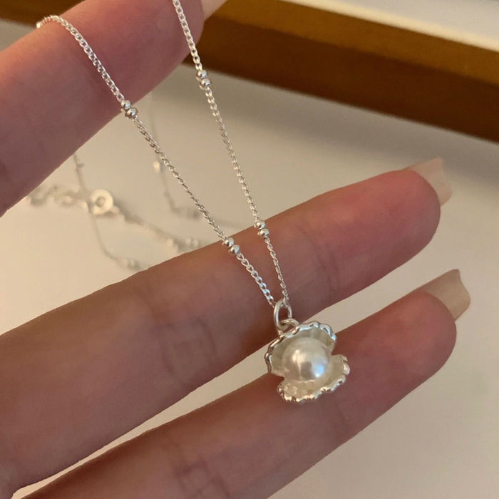 Wholesale Wholesale Shell Pearl Necklace  Send Your Girlfriend a Drop-Shipping Clavicle Chain