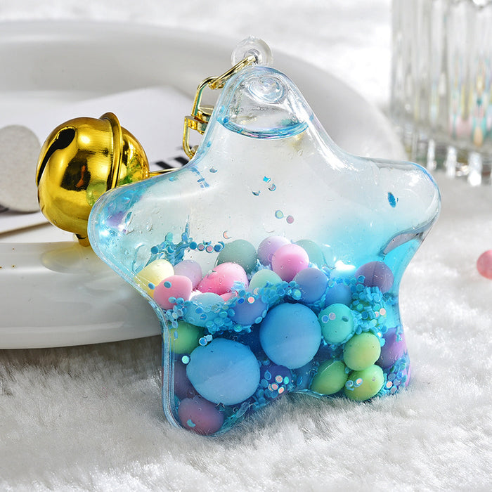 Wholesale Acrylic Color Beads Star Lollipop Keychain JDC-KC-ShuangD003