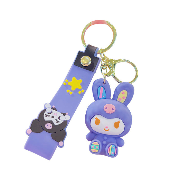 Wholesale Cartoon Silicone Doll Keychain JDC-KC-MingT172