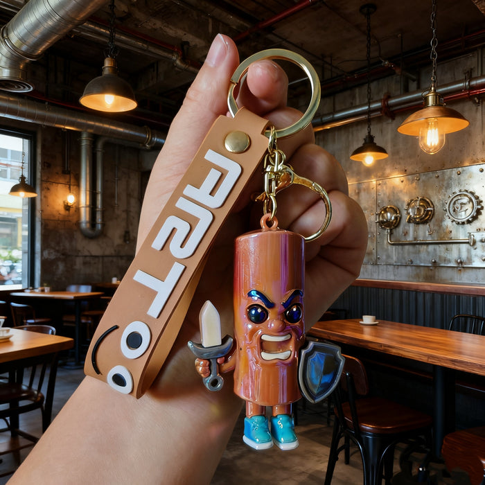 Wholesale Electroplated quirky cartoon character keychains