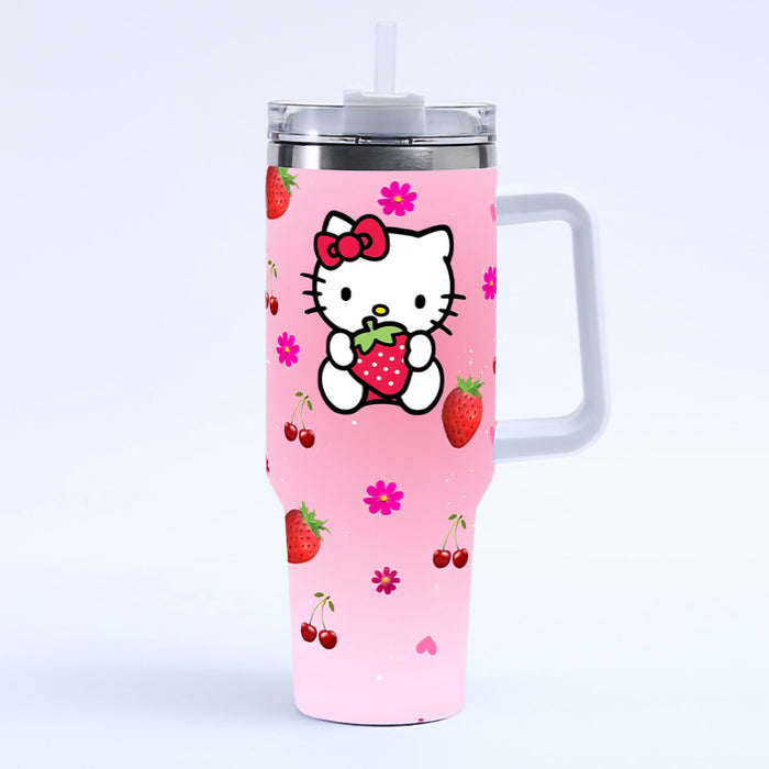Wholesale Cute Cartoon 40OZ Stainless Steel Ice Bullies Cup with Handle for Car Use