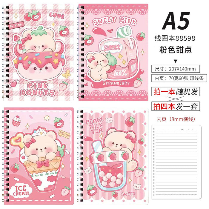 Wholesale Chic Cartoon Panda A5 Loose Leaf Notebook Student Stationery