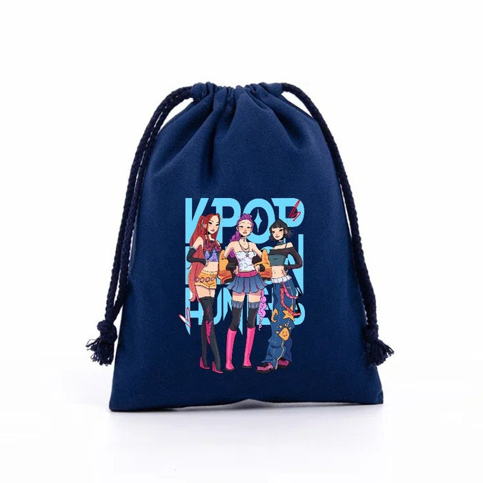 Wholesale Cartoon Canvas Drawstring Travel Storage Bag Handbags