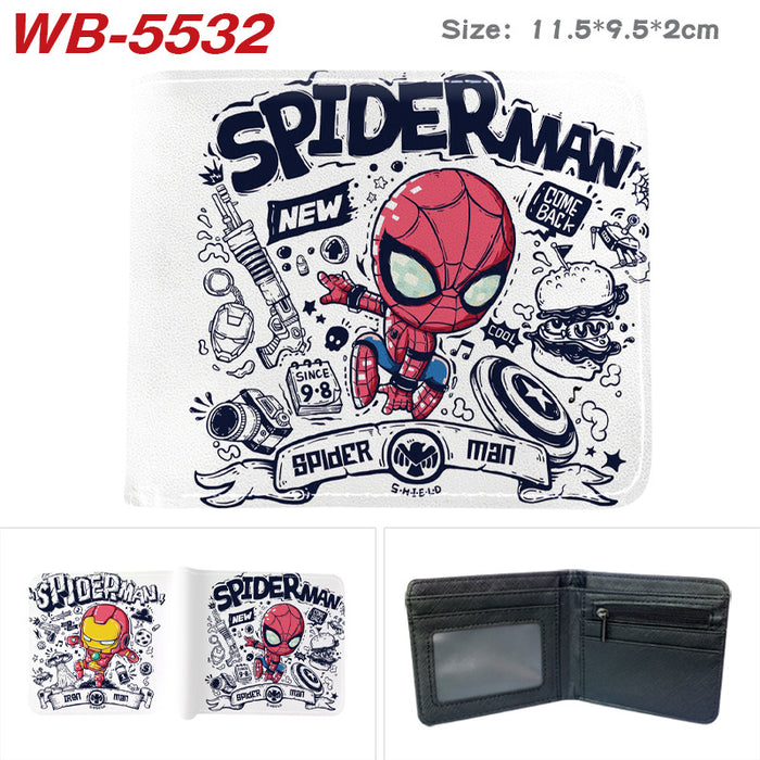 Wholesale PU Leather Anime Superhero Cartoon Bifold Wallet Stylish Everyday Gift For Students