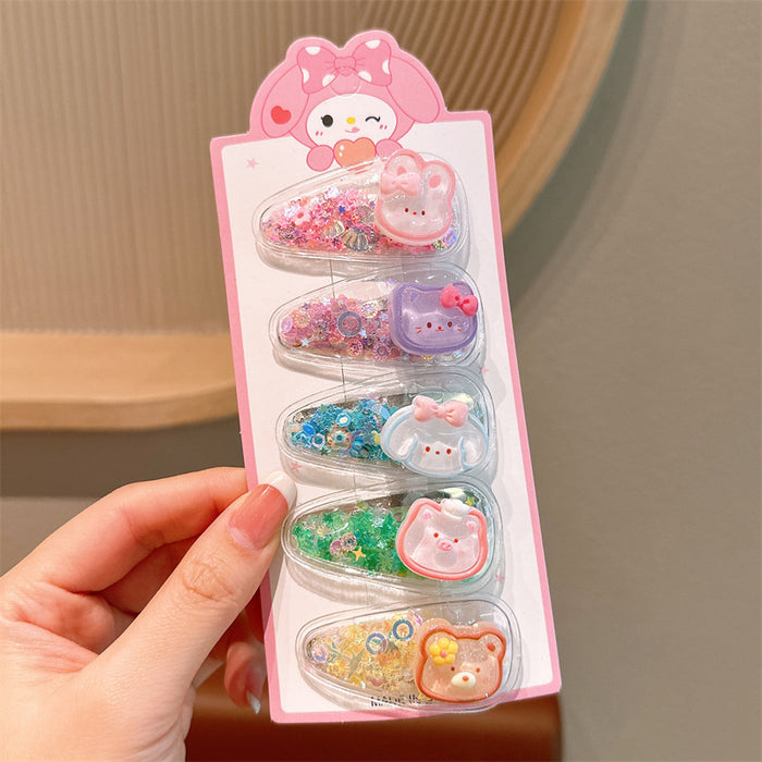 Wholesale Cartoon Children's Soft Glue Hair Clip Set JDC-HC-Jiangx004