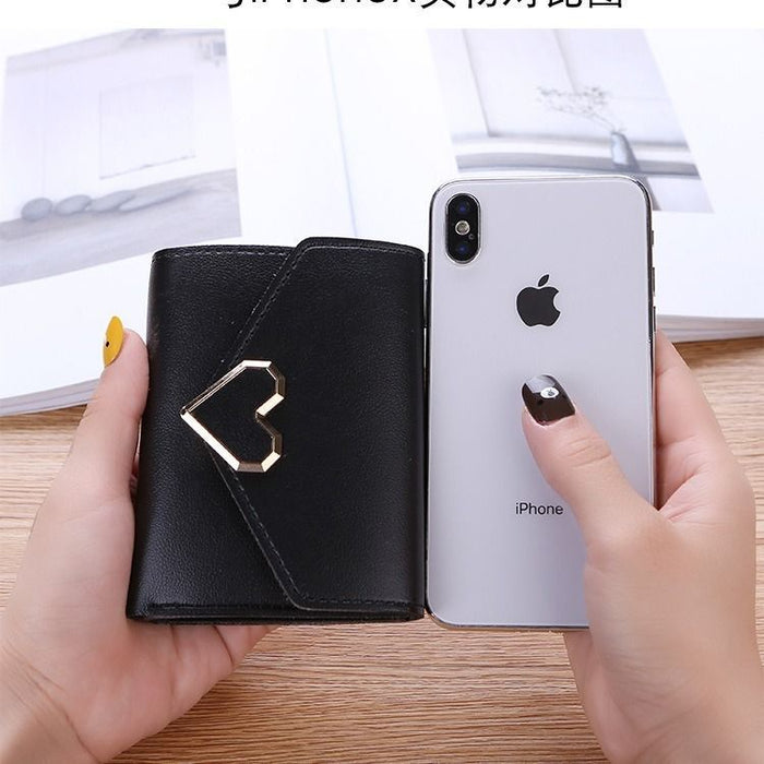 Wholesale PU Leather Short Wallet with Han Style Print Card Holder for Daily Matching