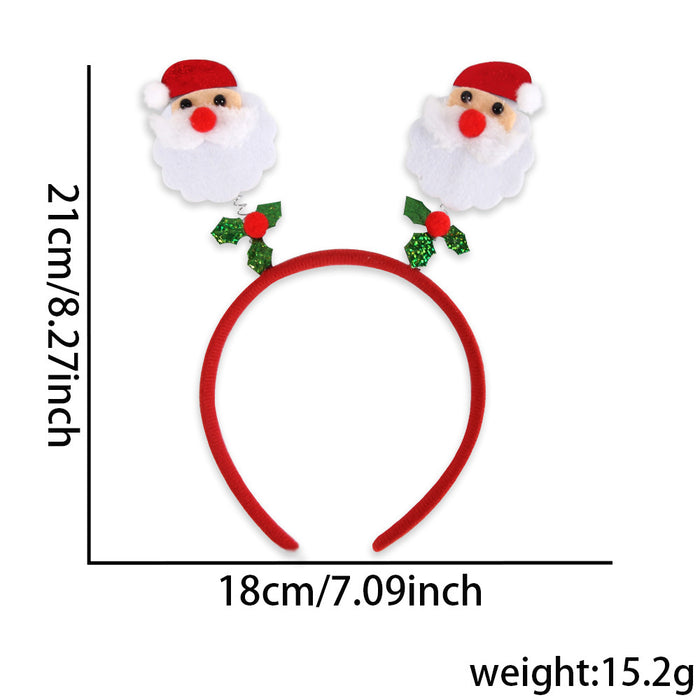 Wholesale Christmas headband elk horn five star headband Christmas decorations children plastic head buckle party decoration supplies