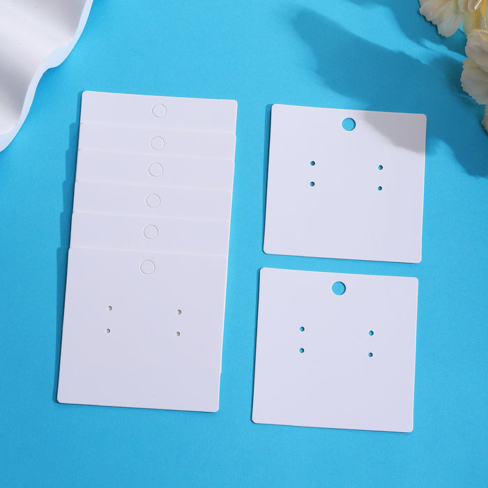 Wholesale Earrings Card Small Ear Stud Blank White Earrings Paper Card  All-match Jewelry Packaging Cardboard