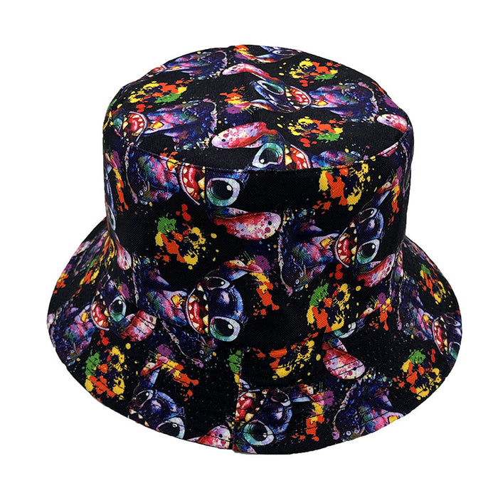 Wholesale New Graffiti Black Cartoon Printing Adult Bucket Hat JDC-FH-AXing029