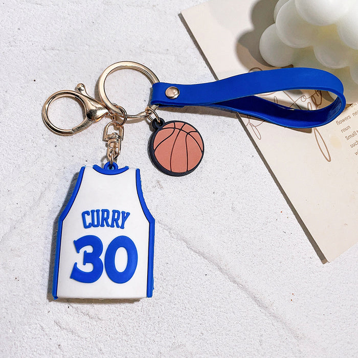 Wholesale Silicone Cartoon Jersey Keychain JDC-KC-Qiwei026