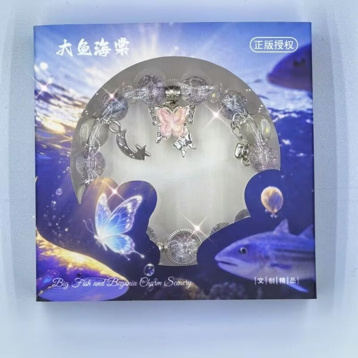 Wholesale Gradient floral glass beads, high-end crystal glass bracelet DIY original personalized bracelet