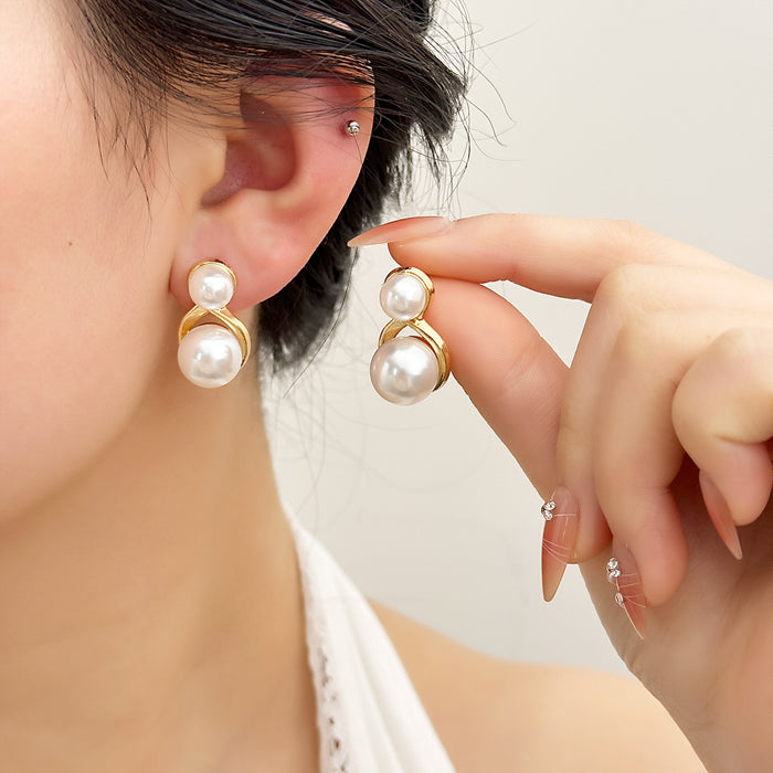 Wholesale Pearl earrings, retro, light luxury, niche, earrings, simple temperament