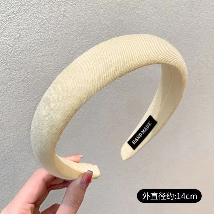 Wholesale Simple Wide Brim Plush Fabric Headband JDC-HD-Suim016