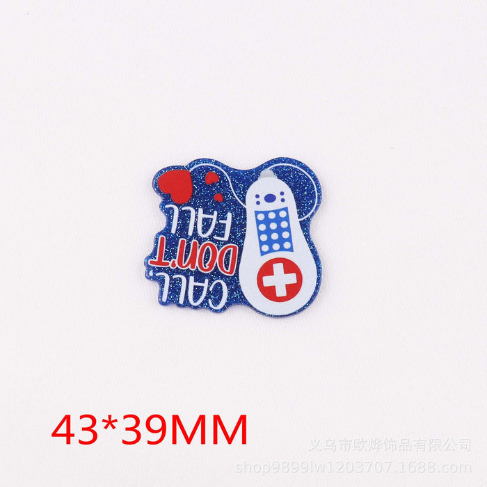 Wholesale Cartoon Letter Acrylic Pin DIY Patch Accessories JDC-FK-OuYie013