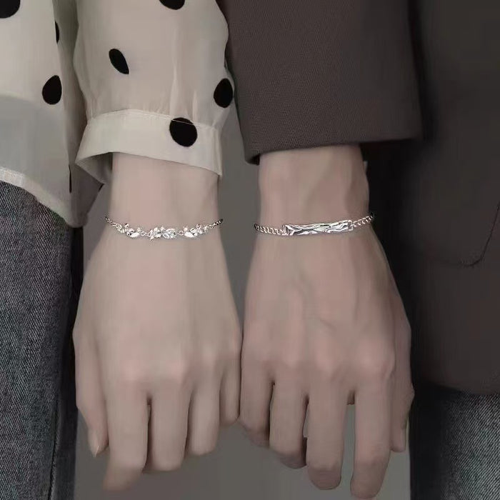 Wholesale New light luxury niche high-end zircon flower bracelet