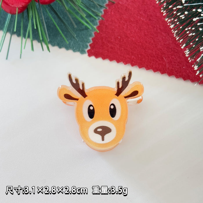 Wholesale Christmas small hairpin gingerbread man Christmas tree snowman small clip cute  hairpin holiday hair accessories